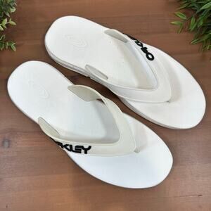 Oakley Men's B1B Flip Flop White Sandals Size 10